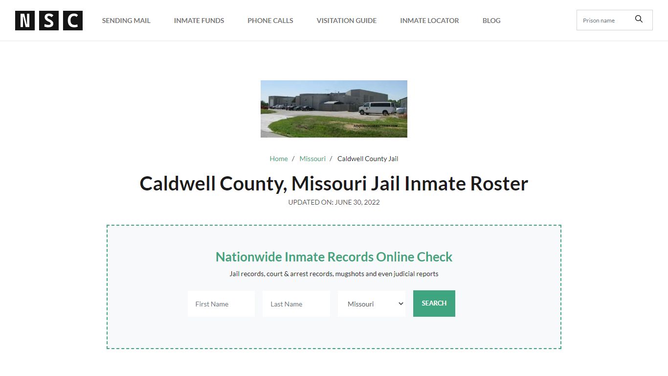 Caldwell County, Missouri Jail Inmate List